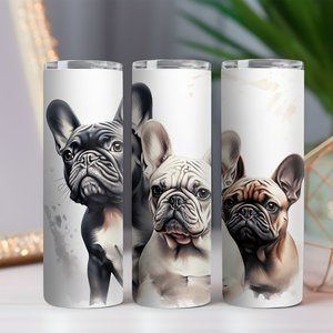 French Bulldog Frenchie Dog | 20oz Tumbler w/ Dual Lids
